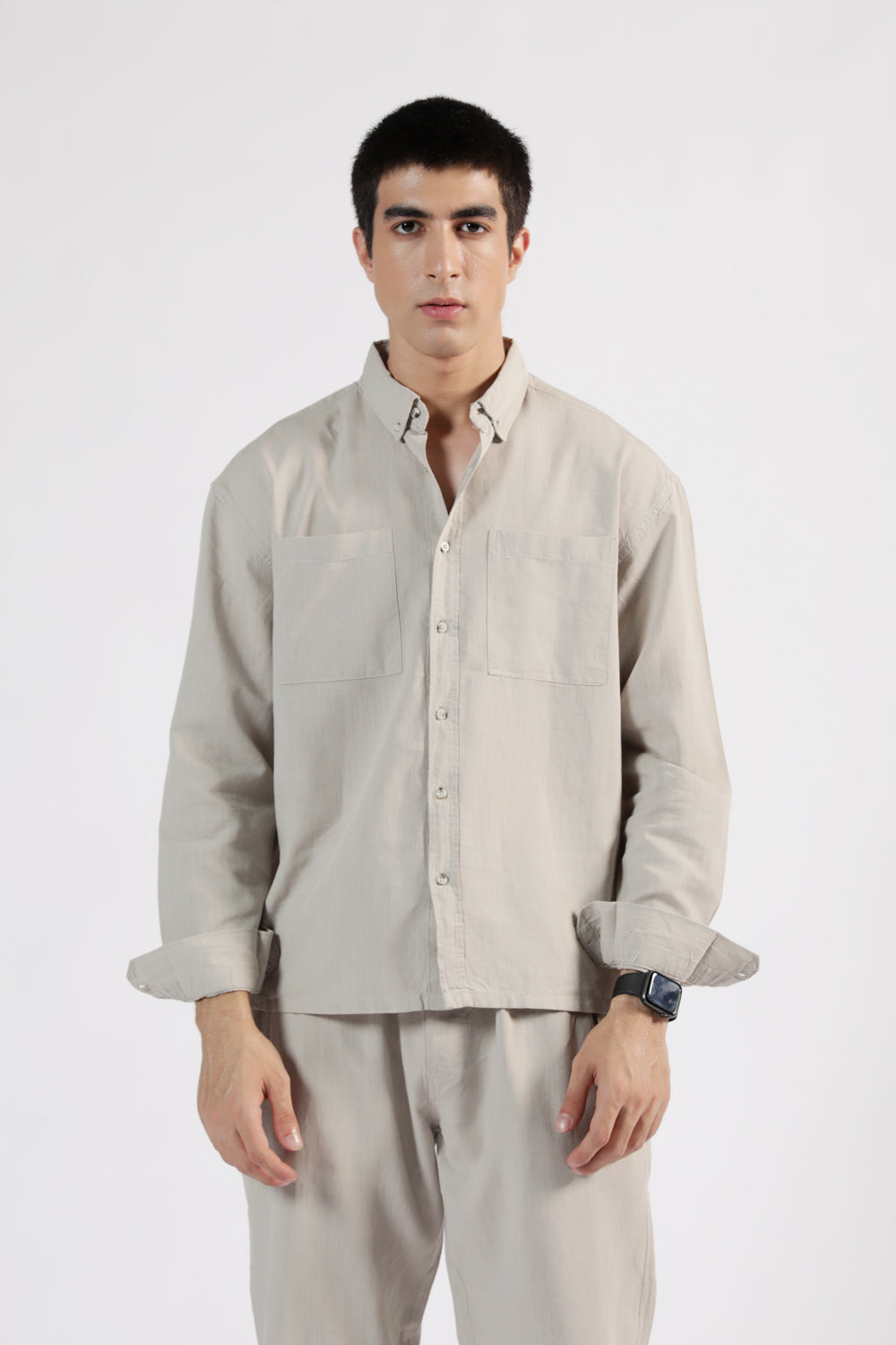 BOXY FIT LINEN SHIRT