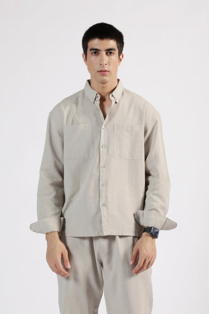 BOXY FIT LINEN SHIRT