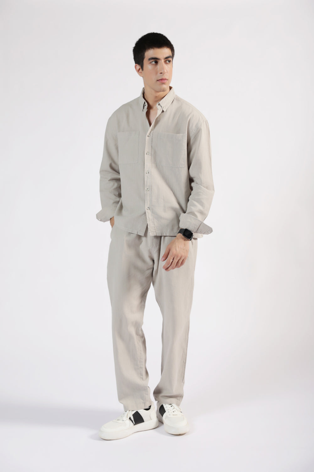 BOXY FIT LINEN SHIRT