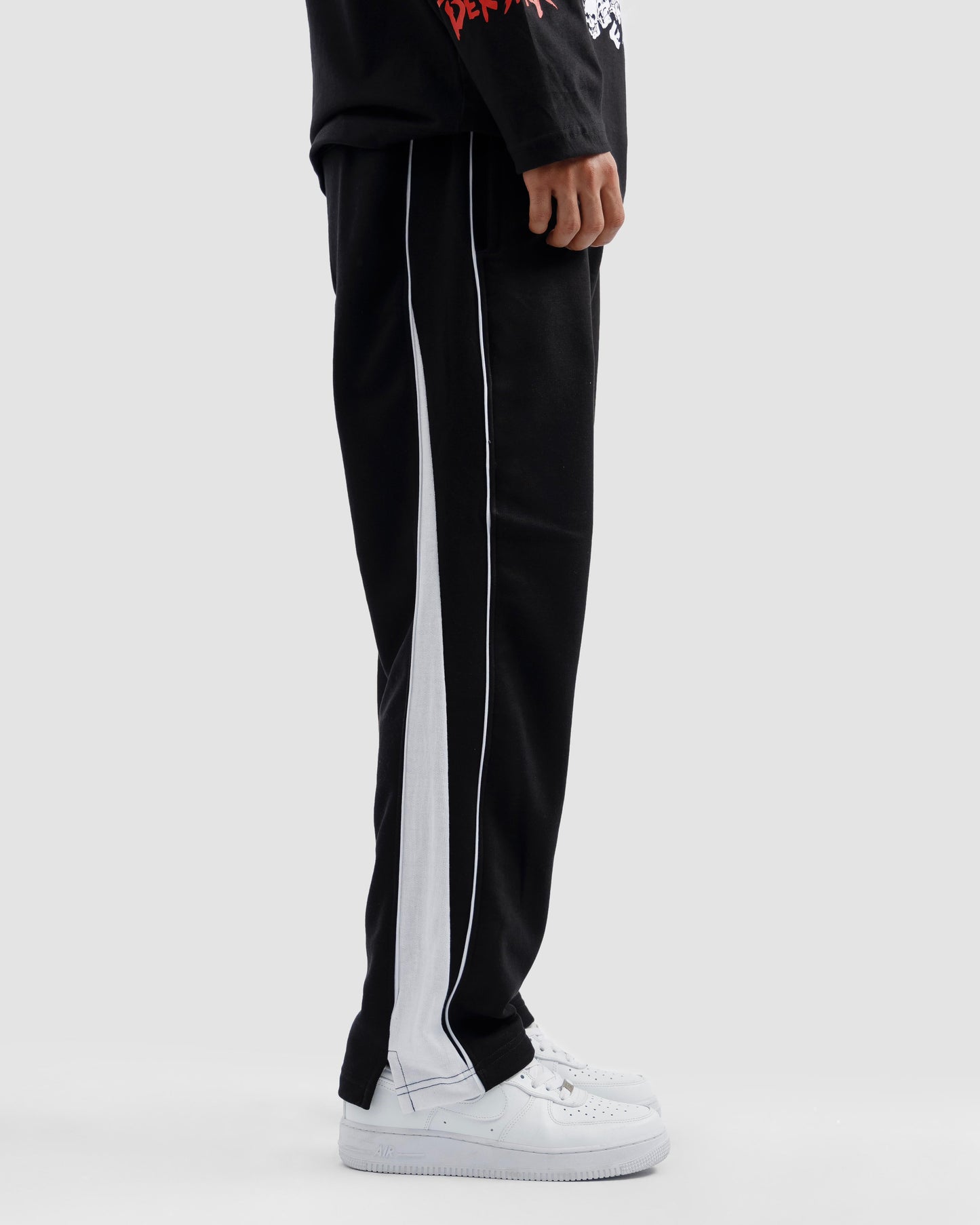 Straight Trousers With Piping Detail