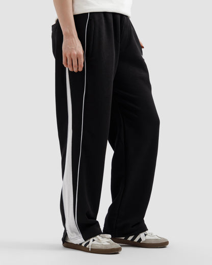 Straight Trousers With Piping Detail