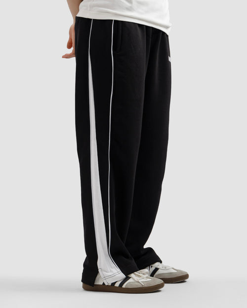 Straight Trousers With Piping Detail