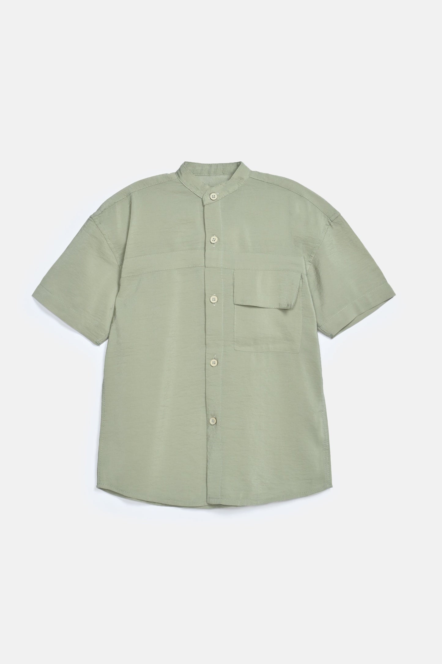 BOYS TEXTURED POCKET DETAIL SHIRT