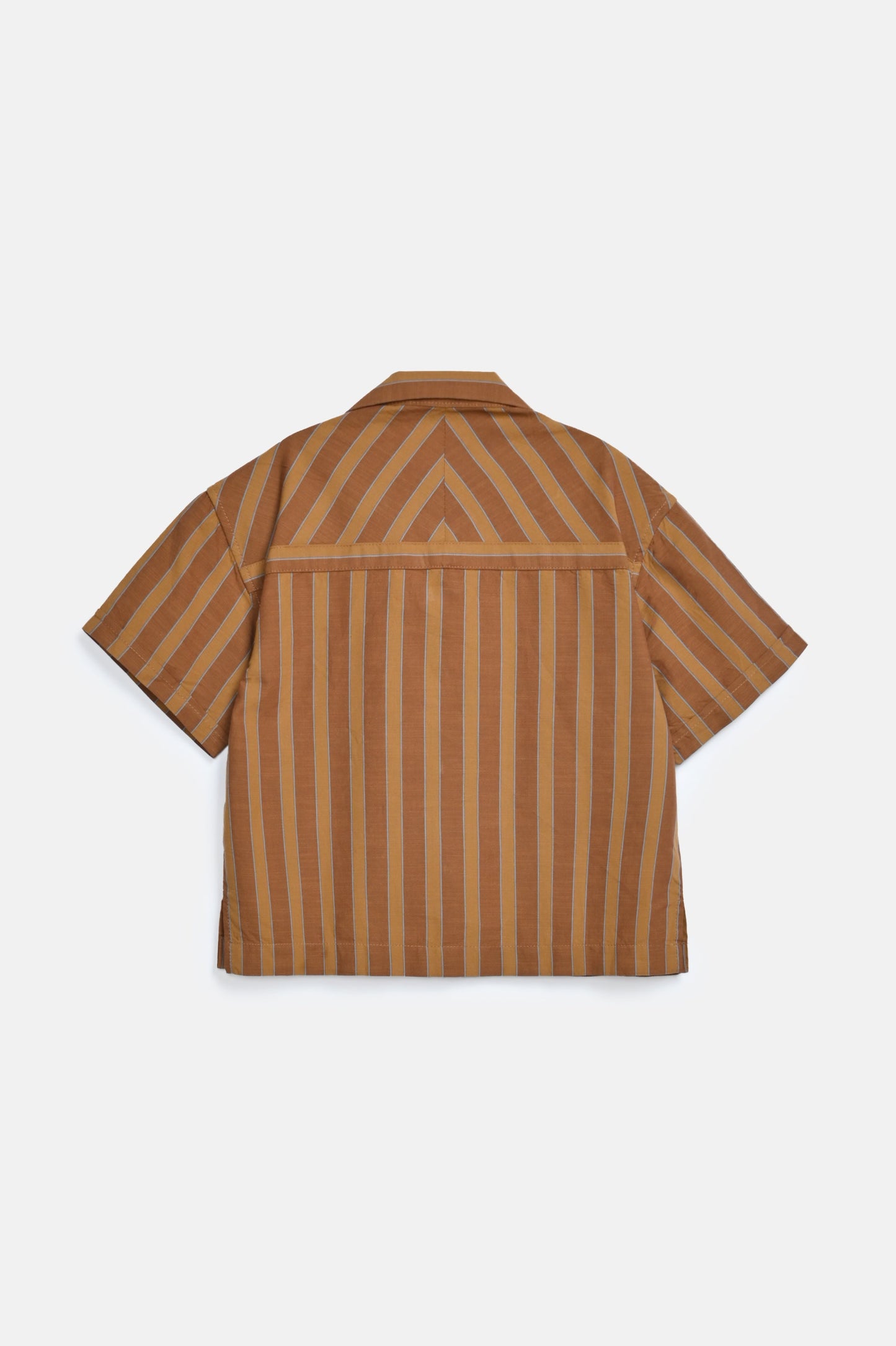 BOYS STRIPED RESORT COLLAR SHIRT