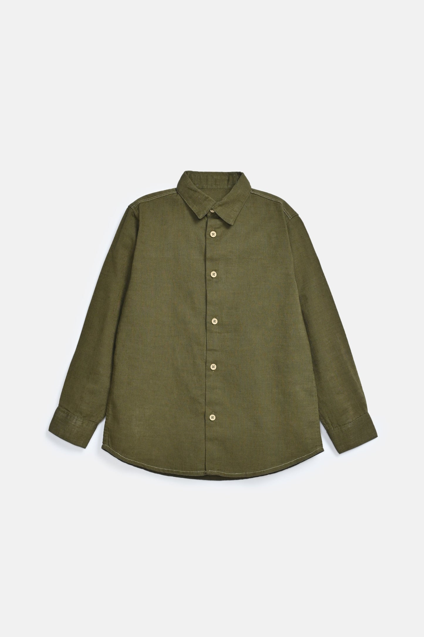 BOYS LINEN BLEND FULL SLEEVE SHIRT