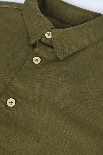 BOYS LINEN BLEND FULL SLEEVE SHIRT