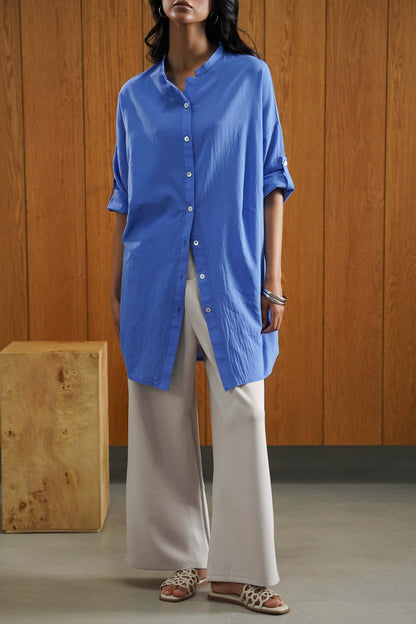 PLEATED WIDE-LEG PANTS